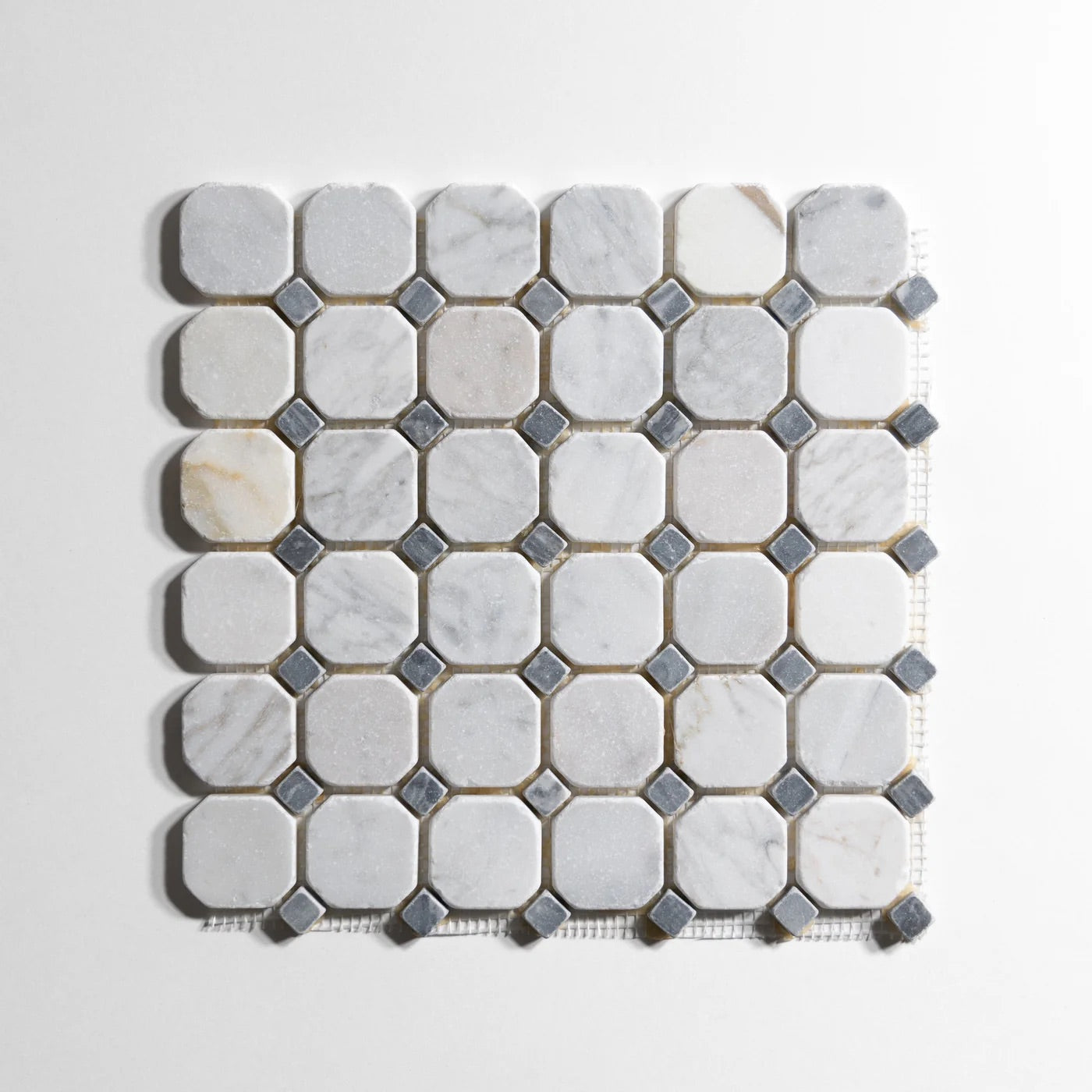 bianco_jolie_antique_and_bottega_octagon_12_X_12_SHEET_Honed