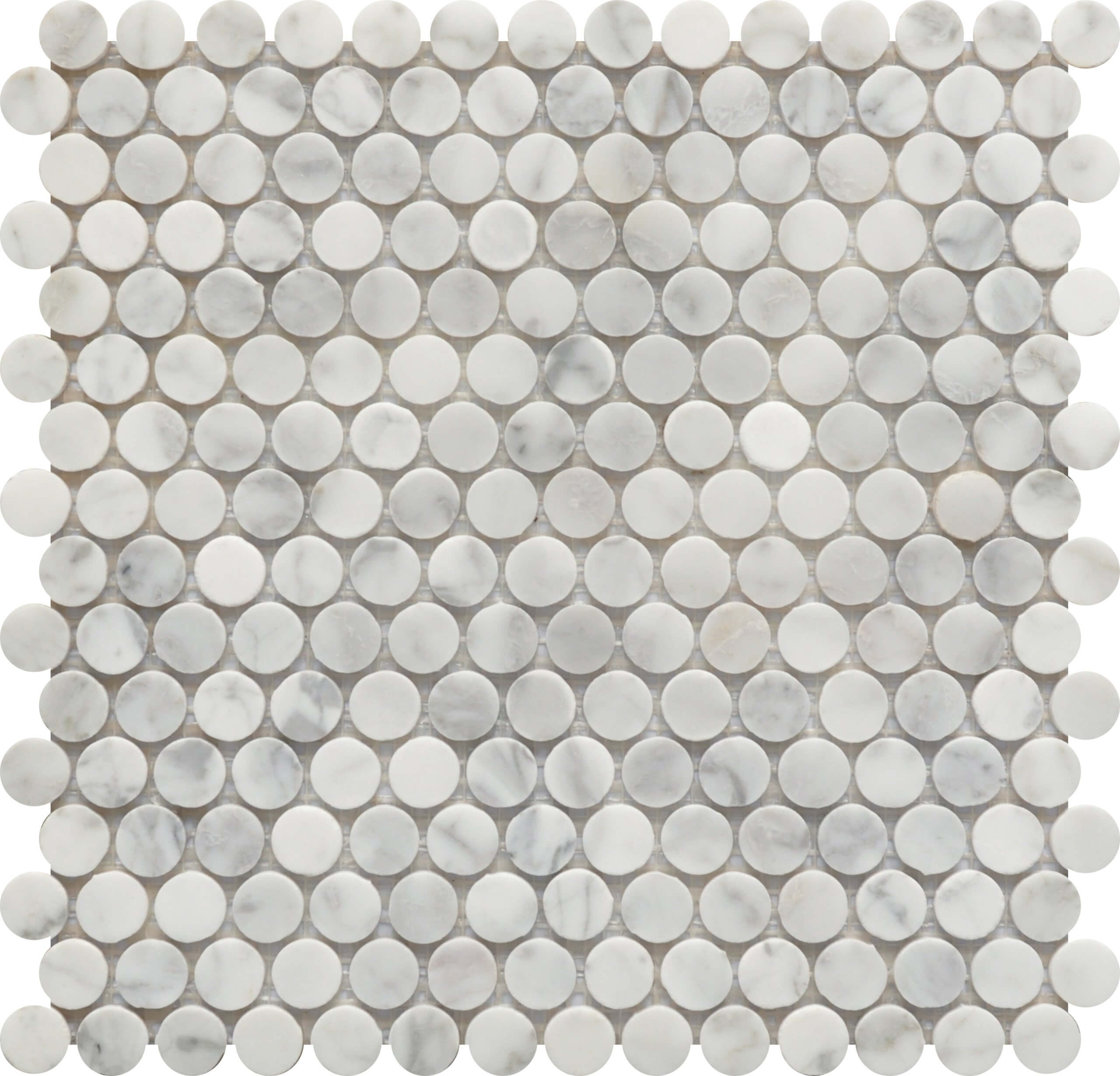casafina_penny_round_Carrara_12_X_12_Polished